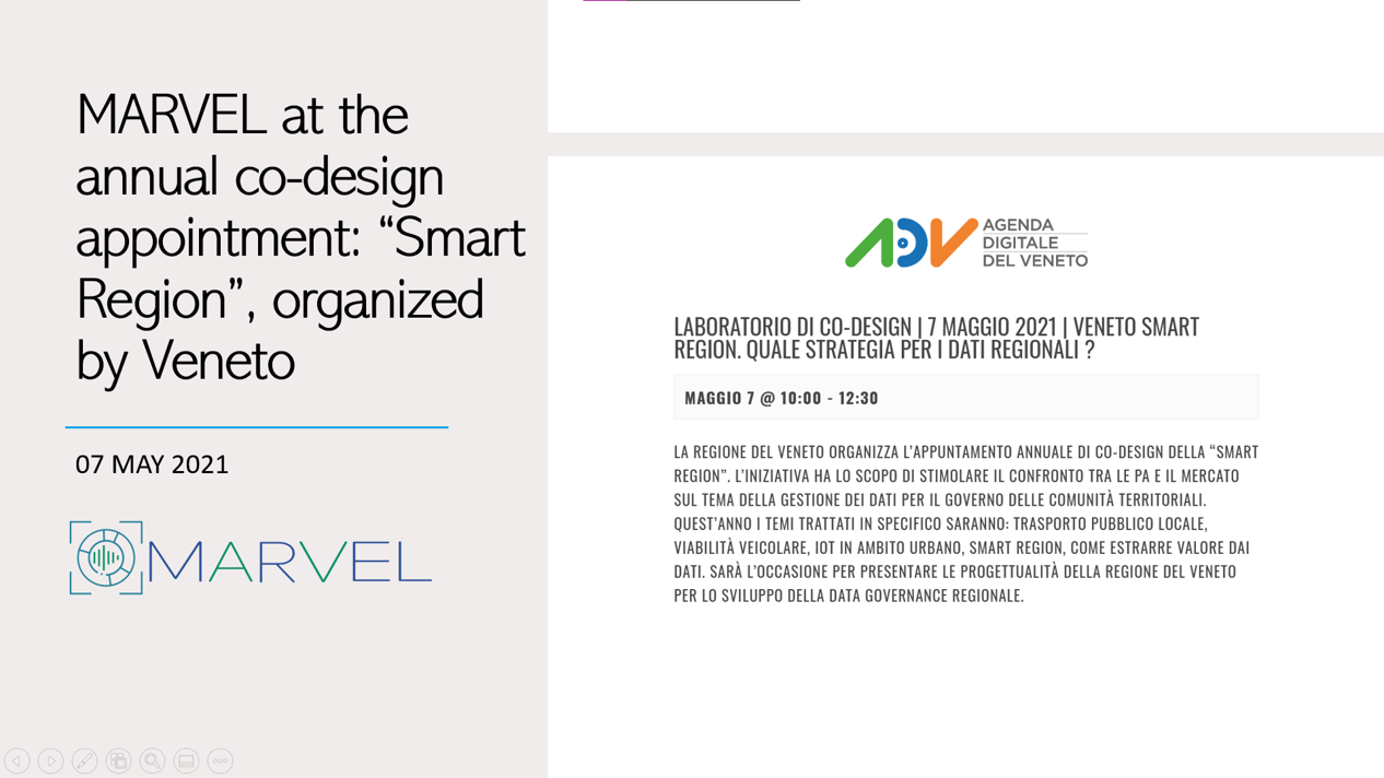 Read more about the article MARVEL at the annual co-design appointment of the “Smart Region”, organized by Veneto