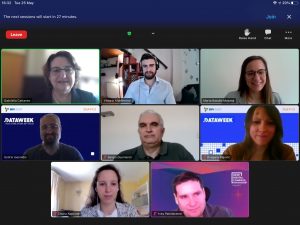 Screenshot from Dataweek virtual workshops