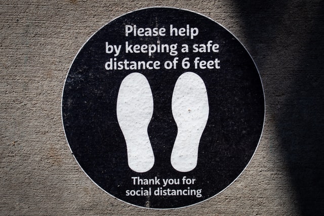 Social distance sign