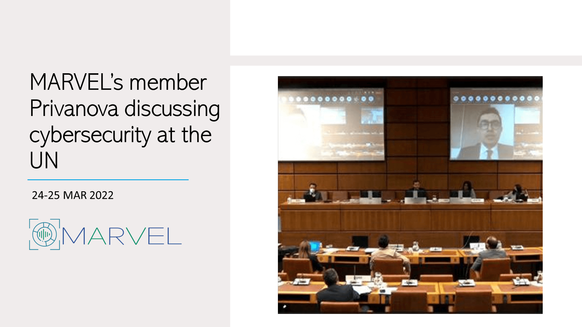 Read more about the article MARVEL Partner Privanova discussing Cybersecurity at the UN