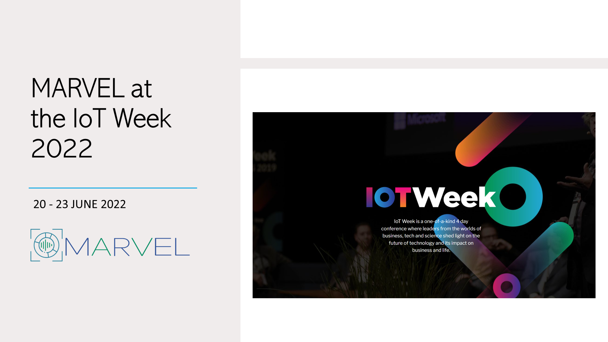 Read more about the article MARVEL at the IoT Week 2022