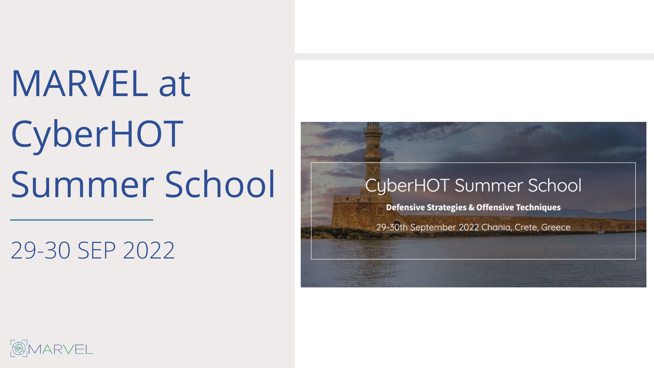 Read more about the article MARVEL at the CyberHOT Summer School