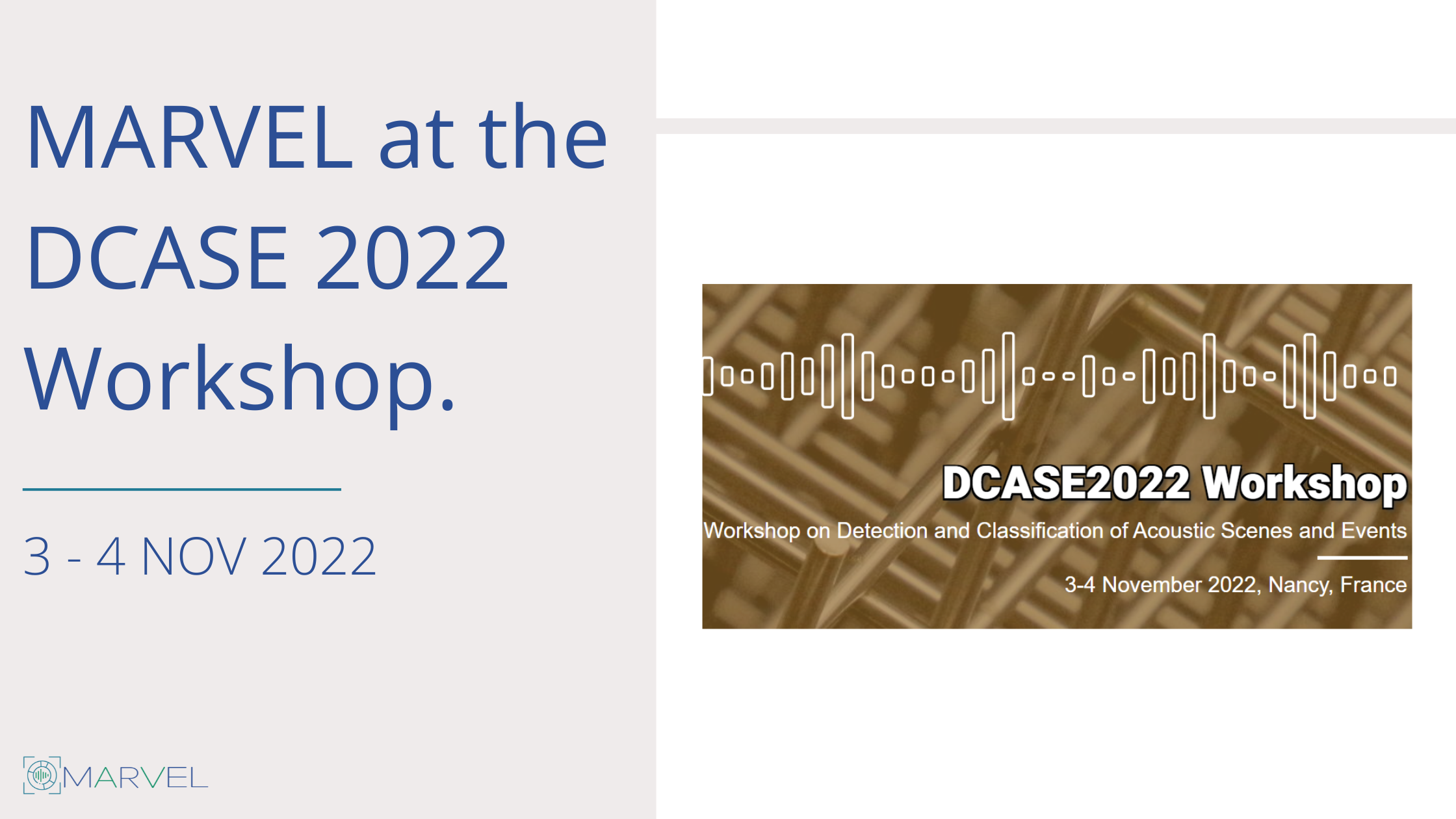 Read more about the article MARVEL at the DCASE 2022 Workshop